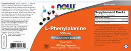 Label for L-Phenylalanine 500 mg