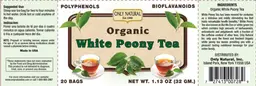 Label for White Peony Tea
