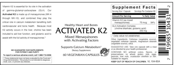 Label for Activated K2
