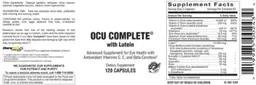Label for Ocu Complete With Lutein