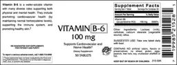 Label for Vitamin B-6 100 mg