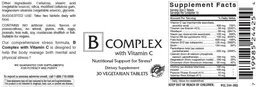 Label for B-Complex With Vitamin C