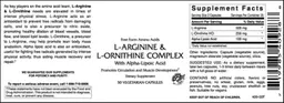 Label for L-Arginine & L-Ornithine Complex