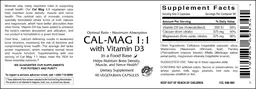 Label for Cal-Mag 1:1 With Vitamin D3