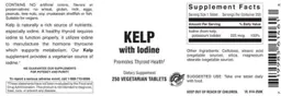 Label for Kelp With Iodine
