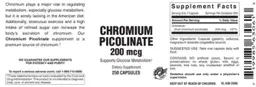 Label for Chromium Picolinate 200 mcg