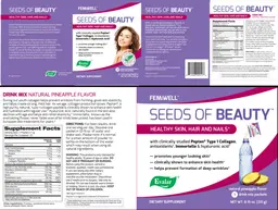 Label for Seeds Of Beauty Natural Pineapple Flavor