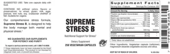 Label for Supreme Stress B