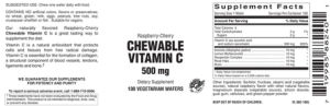 Raspberry-Cherry Chewable Vitamin C 500 