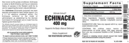 Label for Echinacea 400 mg