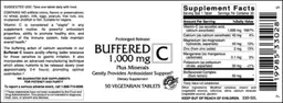 Label for Buffered C 1,000 mg