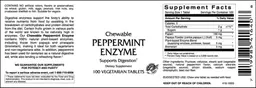 Label for Chewable Peppermint Enzyme
