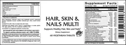 Label for Hair, Skin & Nails Multi