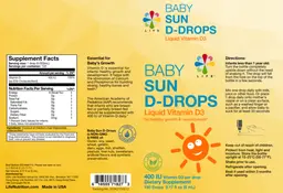 Label for Baby Sun D-Drops