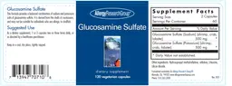 Label for Glucosamine Sulfate