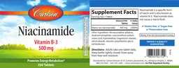 Label for Niacinamide