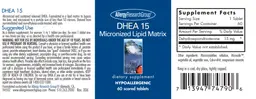 Label for DHEA 15