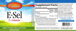 Label for E-Sel 800 IU