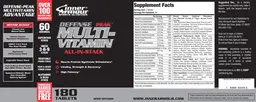 Label for Defense Peak Multivitamin