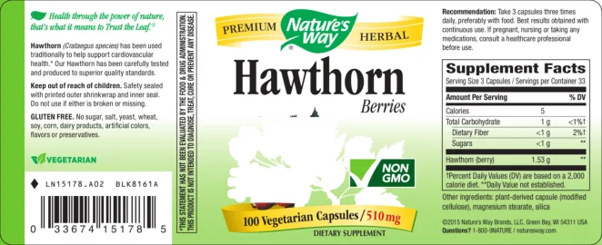 Label for Hawthorn Berries