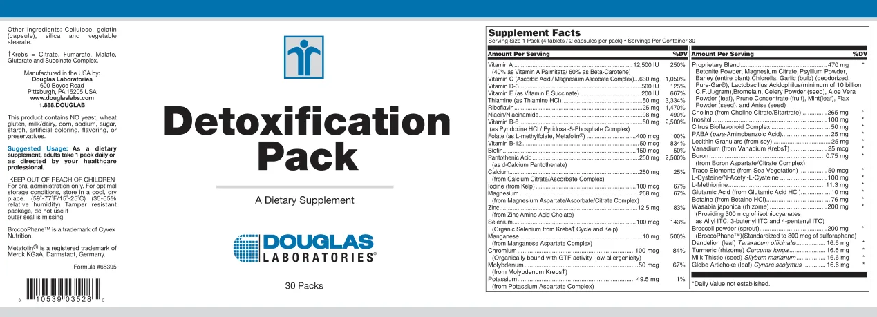 Label for Detoxification Pack