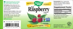 Label for Red Raspberry Leaf