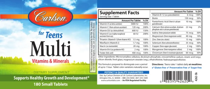 Label for Multi for Teens