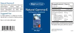 Label for Natural Gamma-E