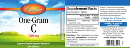 Label for One-Gram C 1000 mg