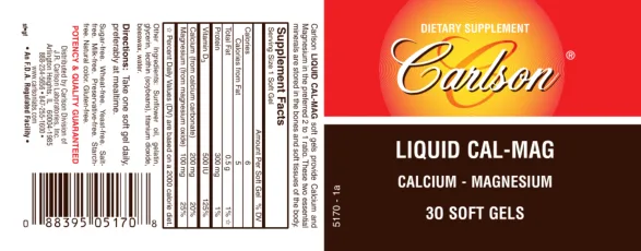Label for Liquid Cal-Mag