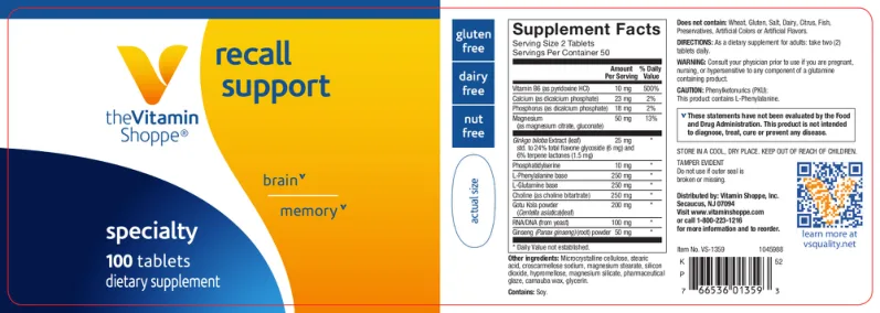 Label for Recall Support