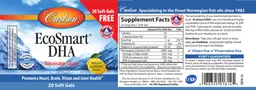 Label for EcoSmart DHA Natural Lemon Flavor