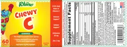 Label for Chewy C Gummies
