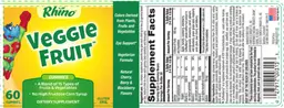 Label for Veggie Fruit Gummies