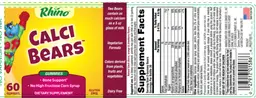 Label for Calci Bears Gummies