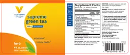 Label for Supreme Green Tea 100 mg