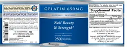 Label for Gelatin 650 mg