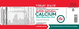 Label for Super Natural Calcium