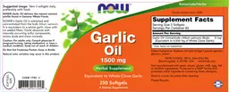 Label for Garlic Oil 1500 mg