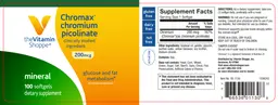 Label for Chromax Chromium Picolinate 200 mcg