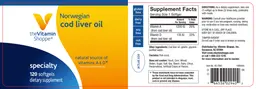 Label for Norwegian Cod Liver Oil