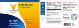Label for Betaine HCl with Pepsin