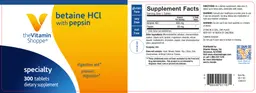 Label for Betaine HCl with Pepsin