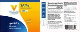 Label for SAMe Enteric Coated 200 mg