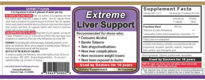 Label for Extreme Liver Support