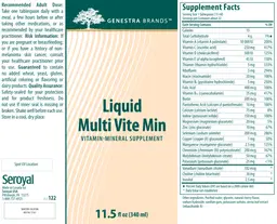 Label for Liquid Multi Vite Min