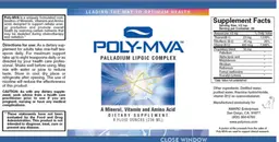 Label for Poly-MVA Palladium Lipoic Complex