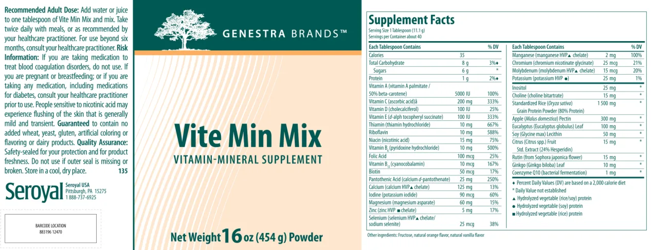 Label for Vite Min Mix