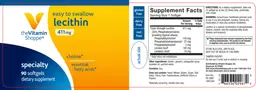 Label for Lecithin 411 mg