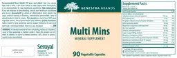 Label for Multi Mins